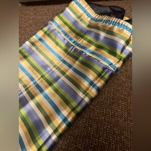 J. Crew NWOT Classic Strapless Silk Camisole with Blue and Green Stripes-NWOT